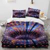 3D Visual Illusion Geometric Duvet Cover Set HD Comforter Cover for Kids Bedding Sets Bedclothes Bedroom Decor