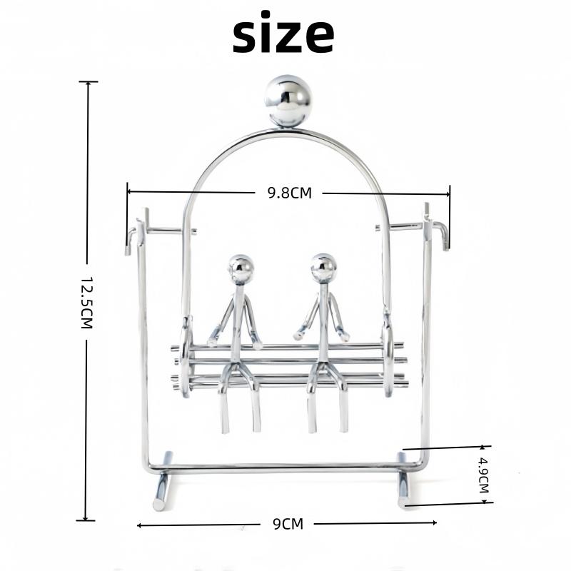 1PC Lovers Swing Kinetic Art Balance Manual Swing Physical Mechanics Decompression Home Office Desktop Decoration Gift For Child