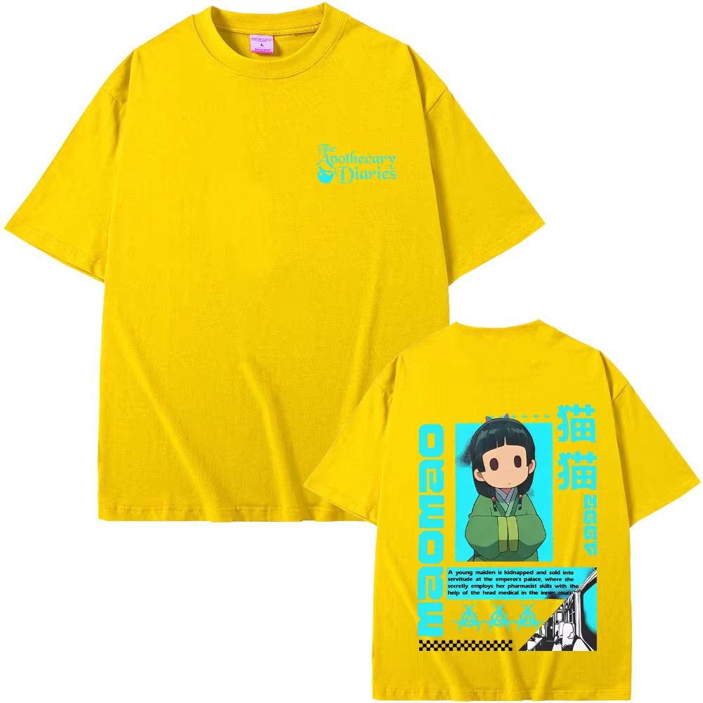 Unisex MaoMao Anime Print T-Shirt from The Apothecary Diaries, Fun Loose Casual Outfit, Vintage Men And Women Comfortable T-shirt