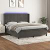 VidaXL Bed Slat Base with Mattress and LED, Upholstered Bed, Double Bed, Adult Bedroom Interior Bed, 3139572