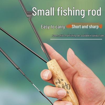 Compact Kids' Fishing Rod Set - Super Short Section for Shrimp, Minnow, Carp, Bream with Micro Lure.