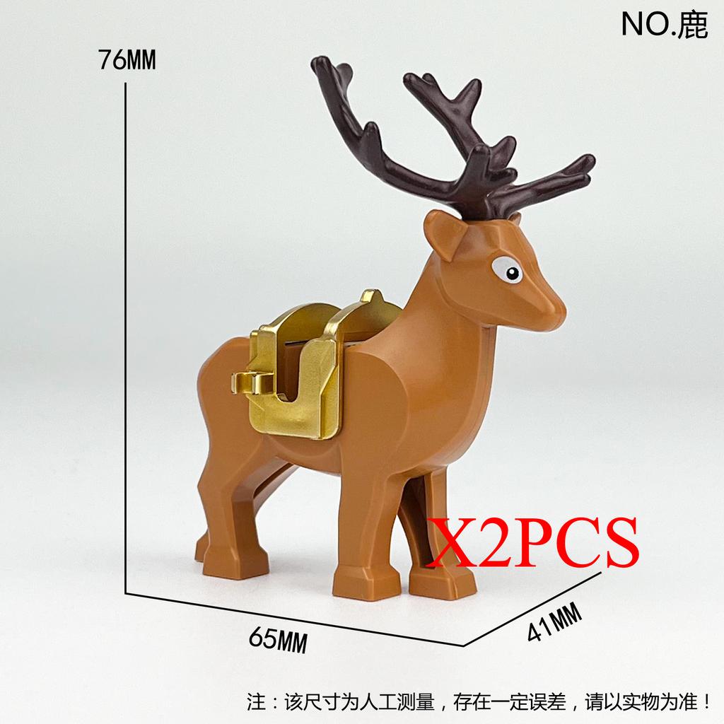The Zoo Model African Elephants Camel Deer Crocodile Leopard Animal Building Blocks Educational Games Figure Brick Toys Kid B03