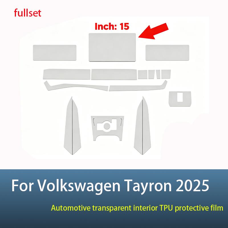 Fit for Volkswagen Tayron 2025 Pre Cut Clear TPU PPF Anti Scratch Gear GPS Navigation Center Console Interior Repair Protective