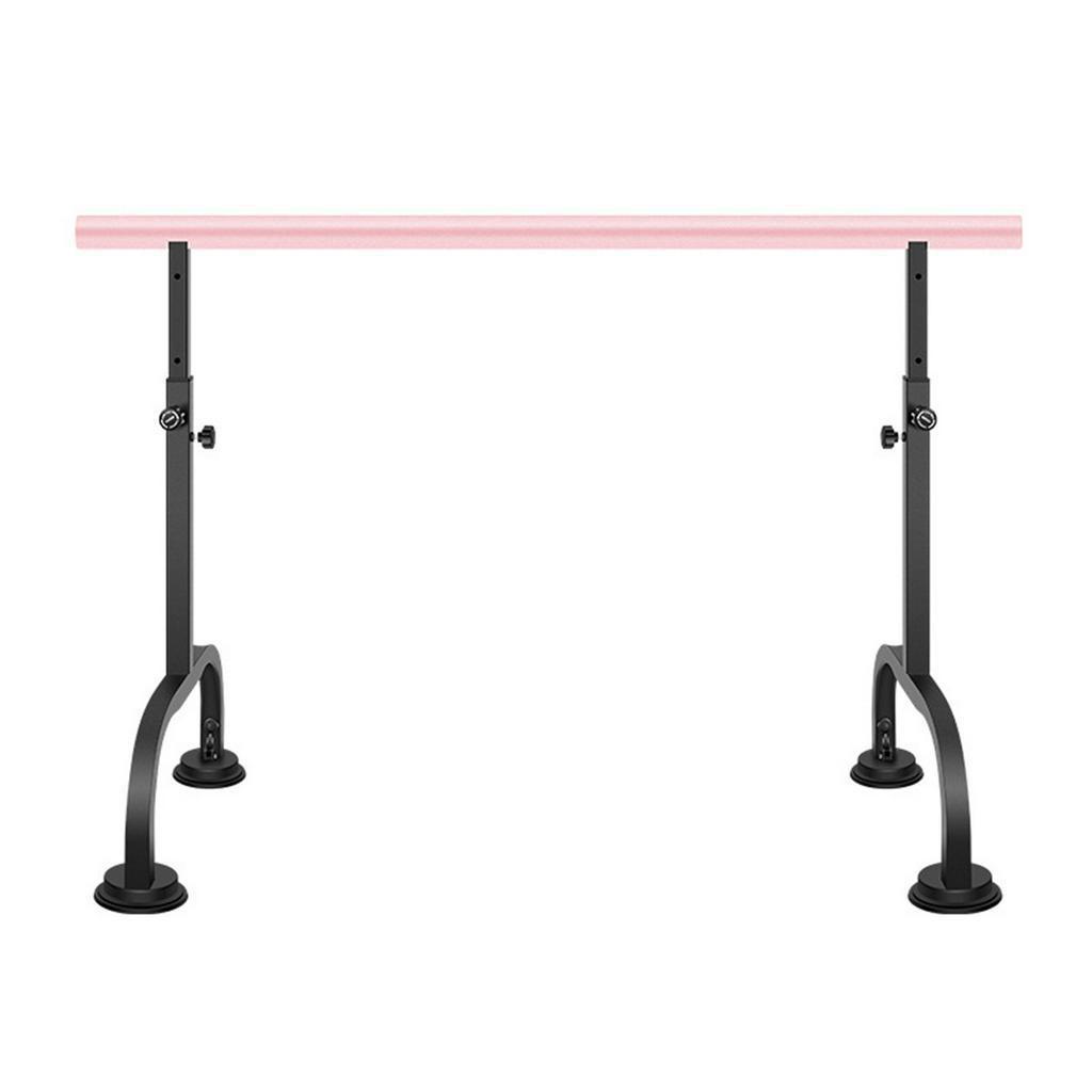 1,5-3,5M Freistehende Verstellbare Höhe + Gummi-Saugnapf-Ständer Schwarz + Pink Tragbare Stahl Ballett Tanzstange Gymnastikstange Heimfitness