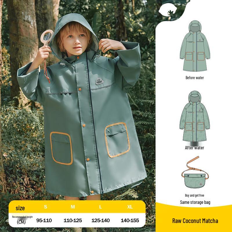 Kids  Coconut Matcha & Vanilla Milk Raincoat