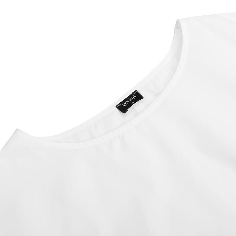 VONDA Spring Mujeres Elegantes Camisas Casual Blusa cuello redondo 2021  Vintage 2/3 Manga Patchwork Tops Blusas Feminina Plus Size S-5XL comprar a  buen precio — entrega gratuita, reseñas reales con fotos — Joom