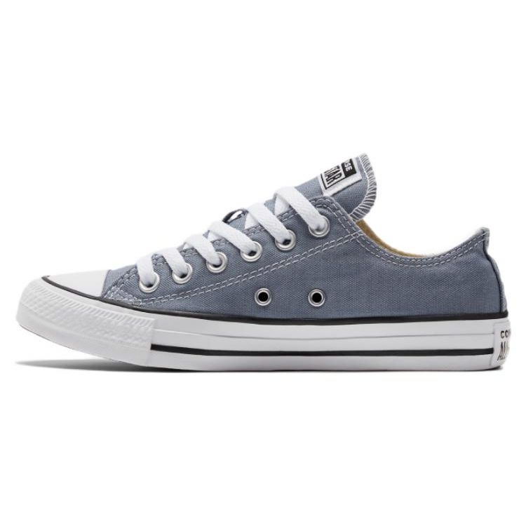 Converse Chuck Taylor All Star Trendy Comfortable Low Top Canvas Shoes Unisex Sneakers Gray White A02802C