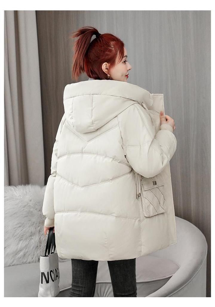 Women's Winter Mid-Length Bestseller Down Cotton Jacket - Free Shipping, Loose Fit, Thickened Padded Outerwear, Stylish Year-End Fashion.