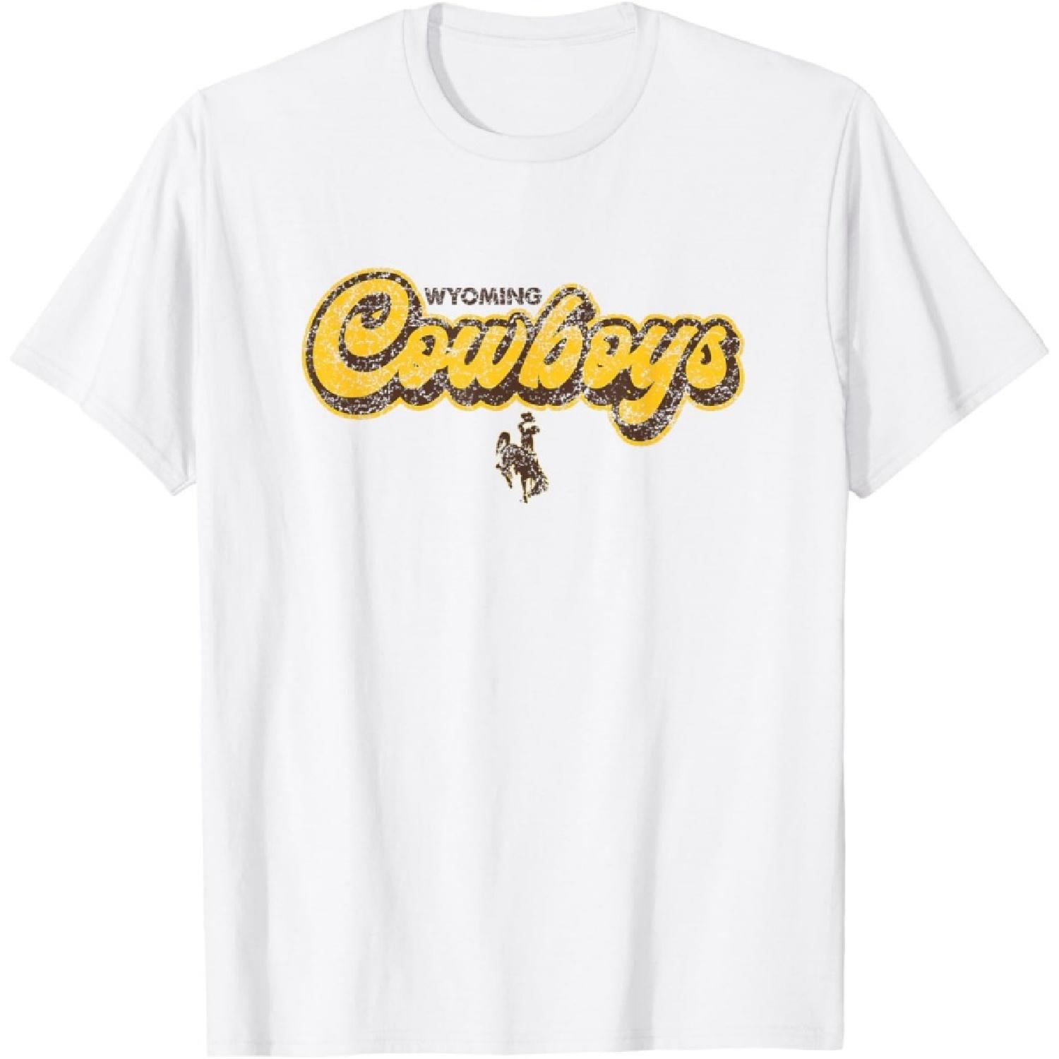 Wyoming Cowboys Apparel Bubble Script T-Shirt XXXXXL белый