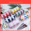 Fashionable Striped Pvc Makeup Bag With Waterproof Design For Daily Use And Travel