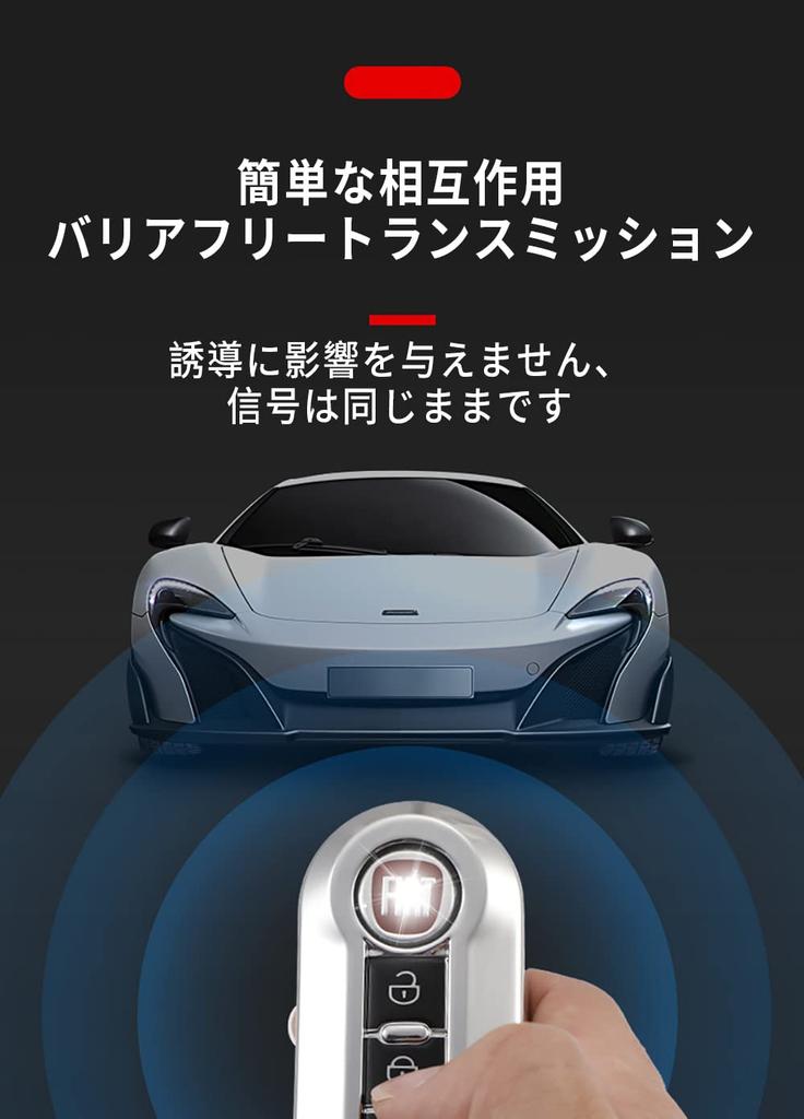 SANRILY Fiat Key Case, Key Holder, Key Cover, Key Protection, Applicable To Fiat 500