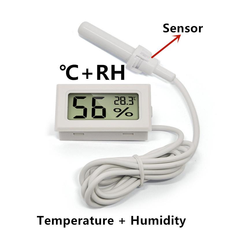 Mini Digital Humidity Meter Thermometer Hygrometer Sensor Gauge LCD Temperature Refrigerator Aquarium Monitoring Display Indoor