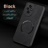 For Honor 300 300 Pro 300 Ultra 200 200 Pro 200 Lite Fine Hole PU Cow Grain Leather Outer Magnetic Ring Soft Edge Phone Case