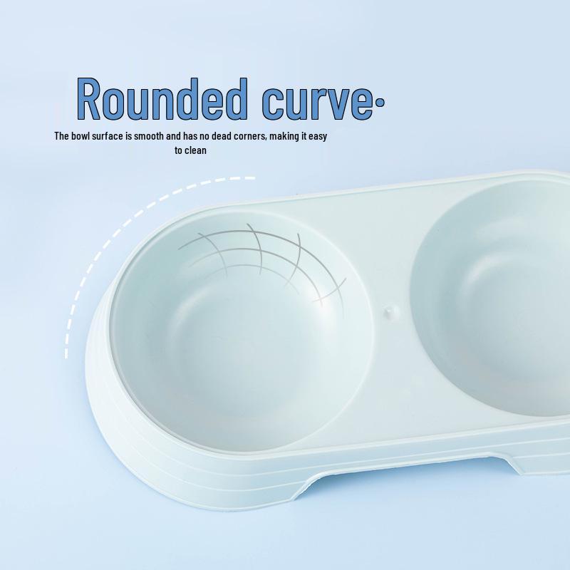 Double Cat Bowl - Macaron Candy Color Pet Feeding Bowl