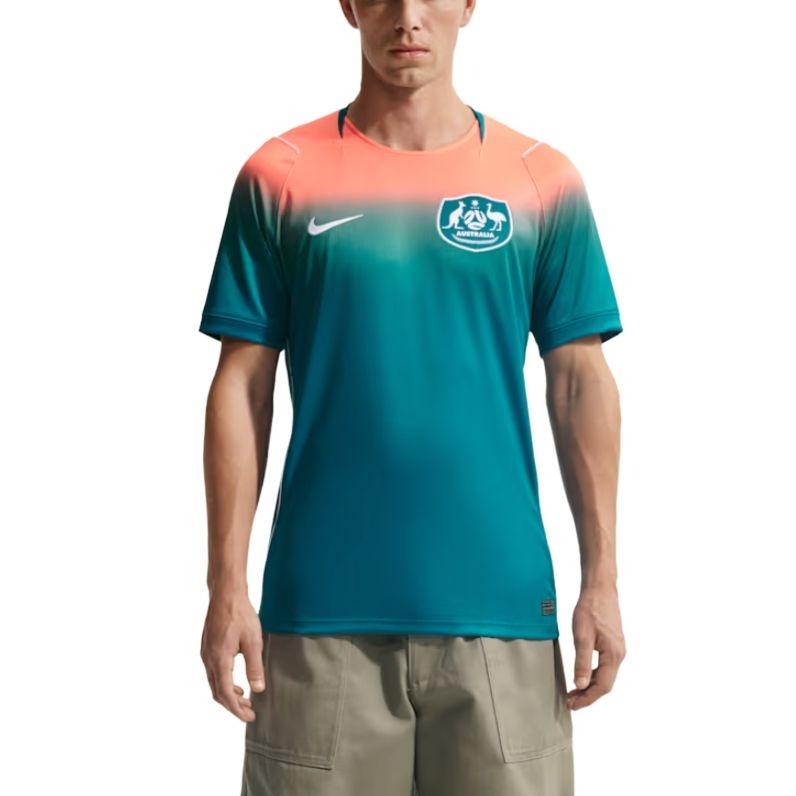 Nike Australia 2026 Stadium Away Dri-FIT Replica Jersey Bright Spruce Orange Pulse White Men s IB5347-367 XS