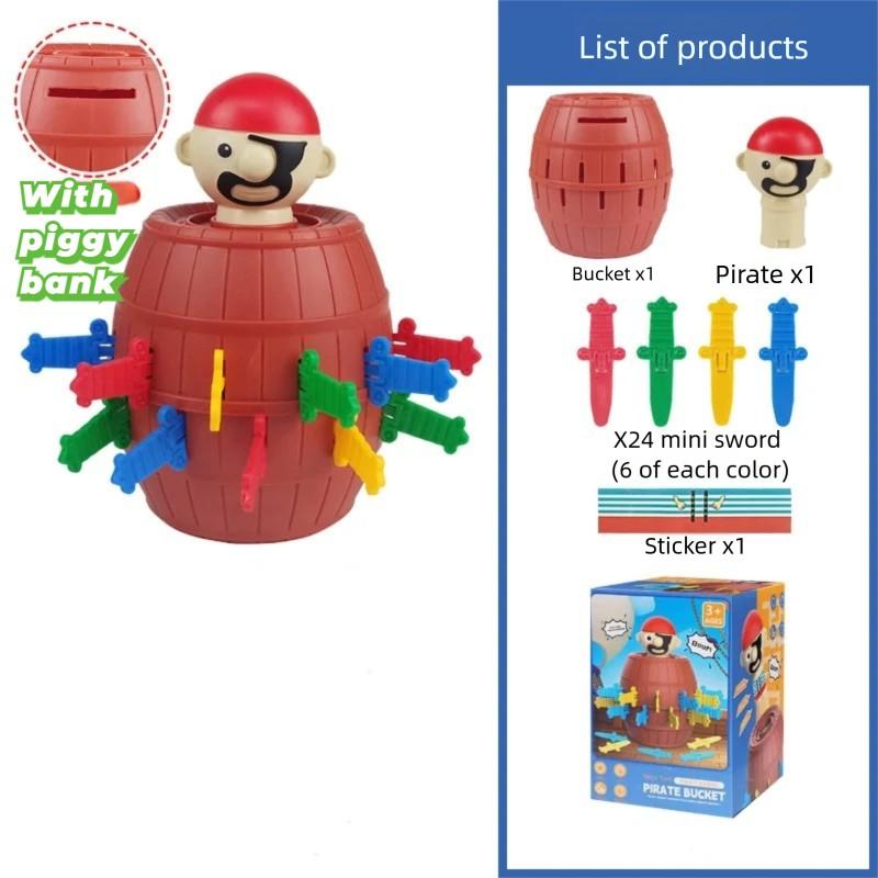 Fun Pirate Barrel Toy Sword Jump Pirate Game Board Children Halloween Toy Parent-child Interactive Toy Boy Christmas gift