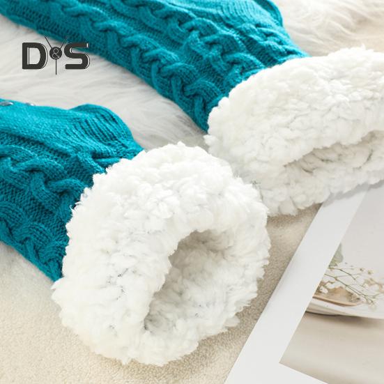 1 Pair Cashmere Socks Slipper Socks with Non-Slip Dots Winter Thick Home Sleep Socks for Women And Elderly