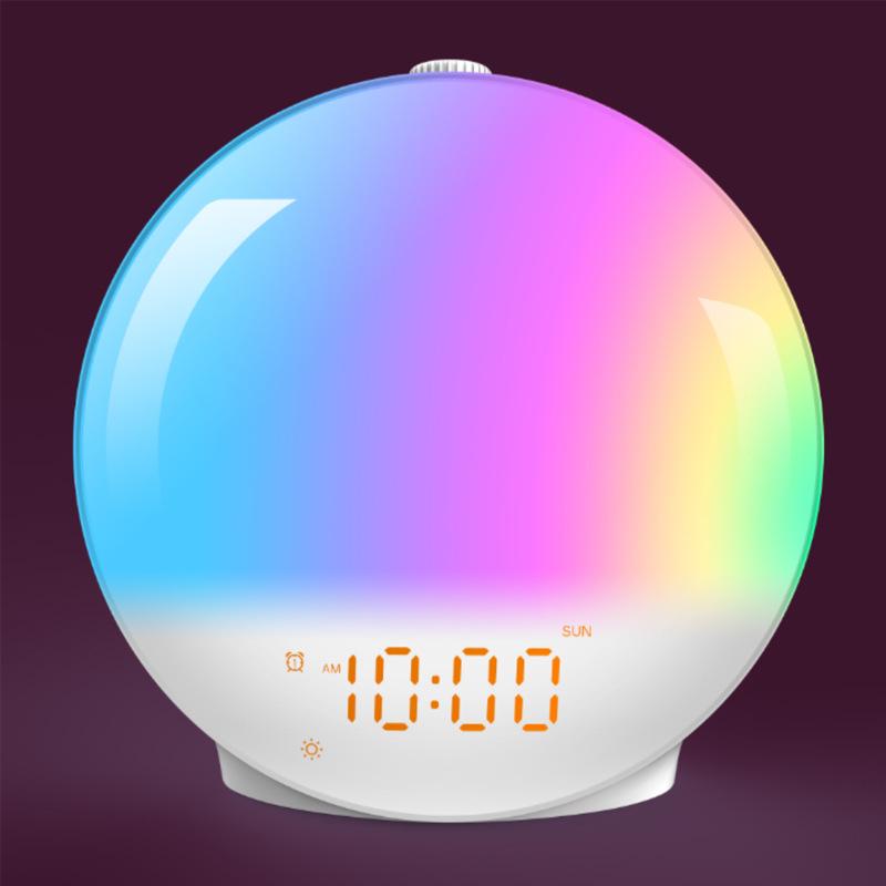 

Будильник с имитацией восхода и заката, FM-радио и красочным ночником для детей. USB Charging Cable
