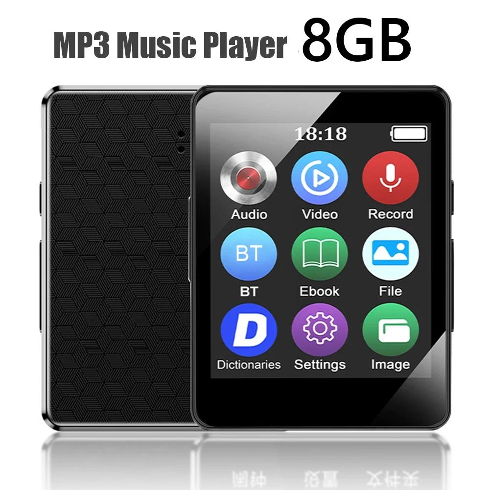 Portable MP4 Player with Speaker Touch/Button Full Screen Music Player BT HiFi MP3 Walkman Support FM Radio Recording E-Book