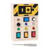 Travel Toy Wooden Sensory Toys, with Light Buttons, Educational Toddlers Busy Board LED Lights