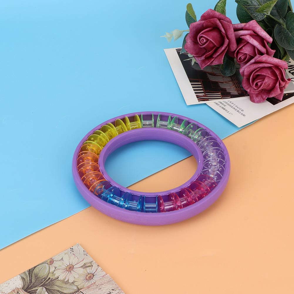 Storage Holder, 17*17*2 24PCS Silicone Bobbin Storage Box Round Portable Storage   Handcraft Sewing Accessories