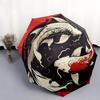 1 PC Automatic Folding Umbrella - Koi Pattern, Portable & Foldable Design with 8 Ribs, Christmas Birthday Gifts