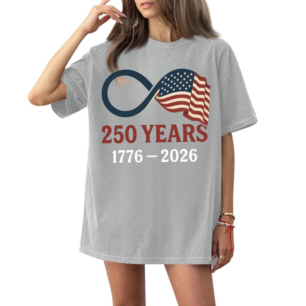 Damen Rundhals Bedrucktes Kurzarm T-Shirt Top