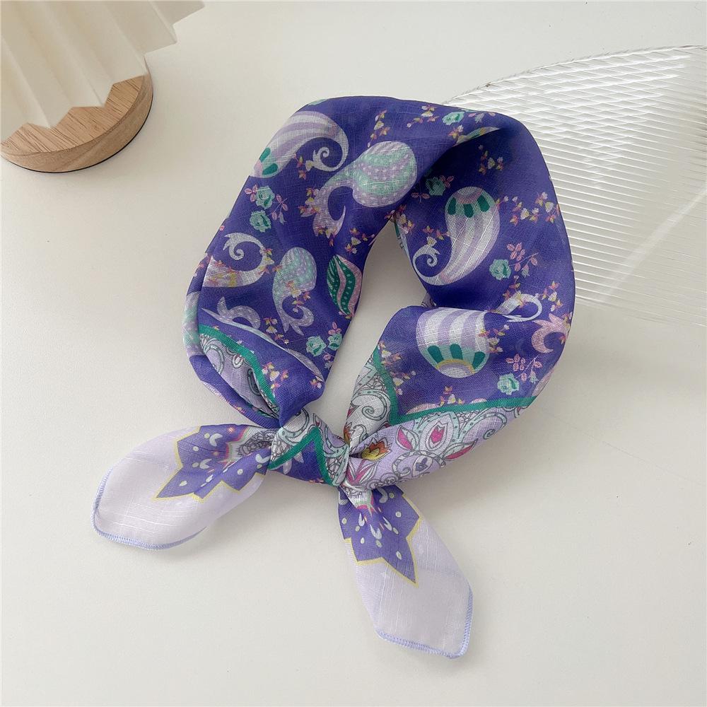 58 Baumwolle Leinen Seide Halstuch - Damen Vielseitiges Atmungsaktives Modeaccessoire für Frühling, Sommer, Herbst. Perfekt als Haarband oder Dekoration.