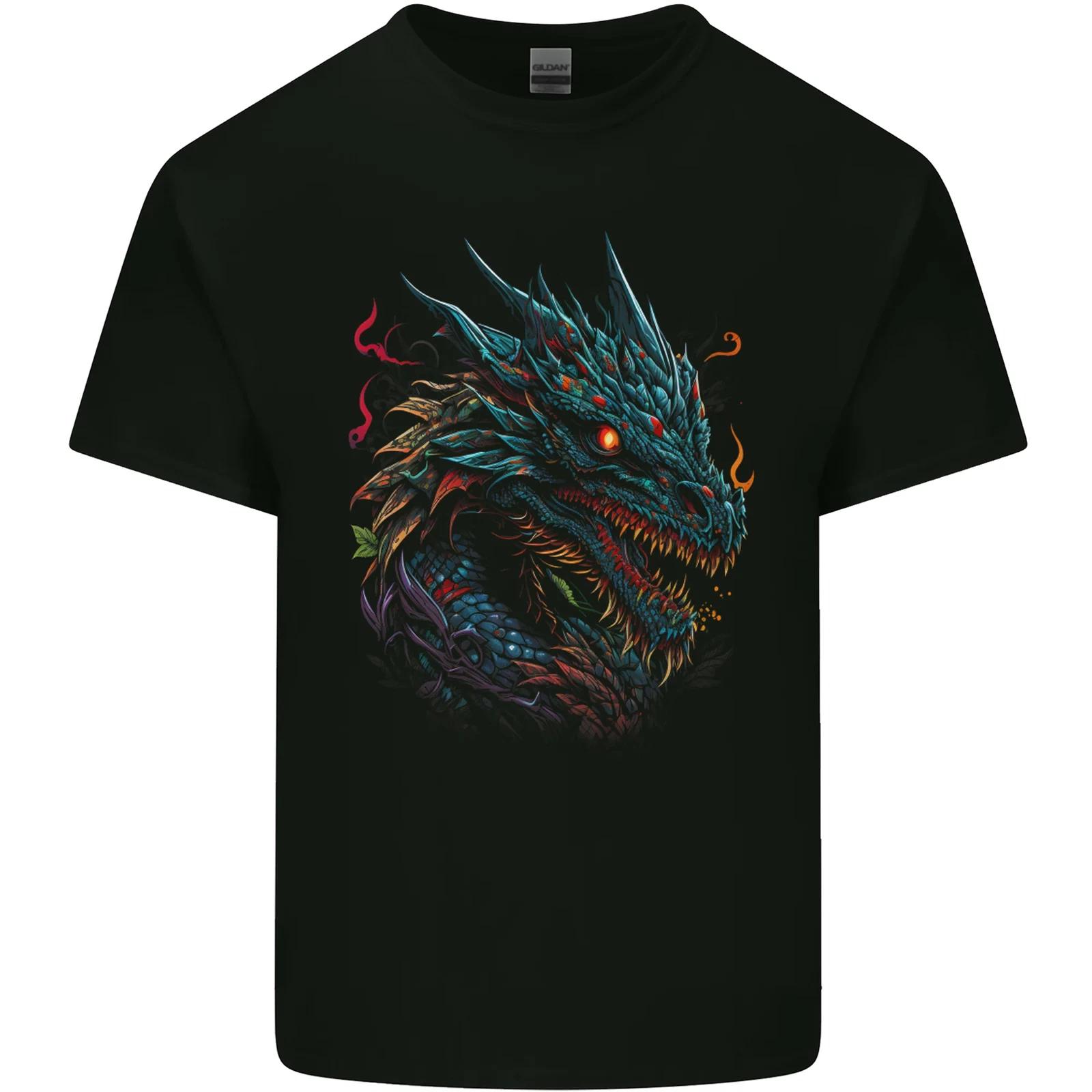 Mythical Dragon Fantasy Kids T-Shirt Childrens L