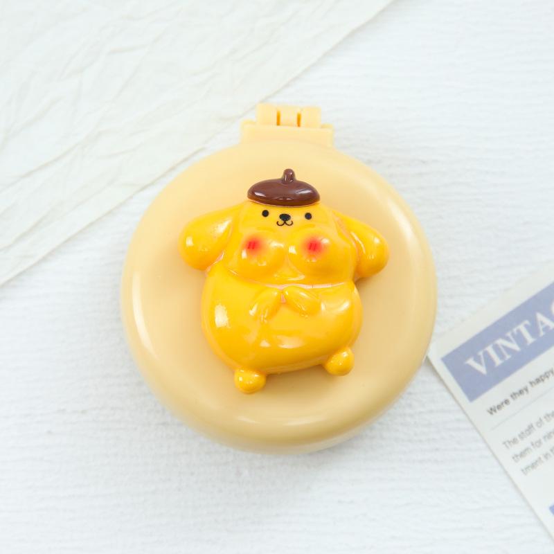 Cute Cartoon Folding Massage Comb for Girls - Portable Round Air Cushion Design
