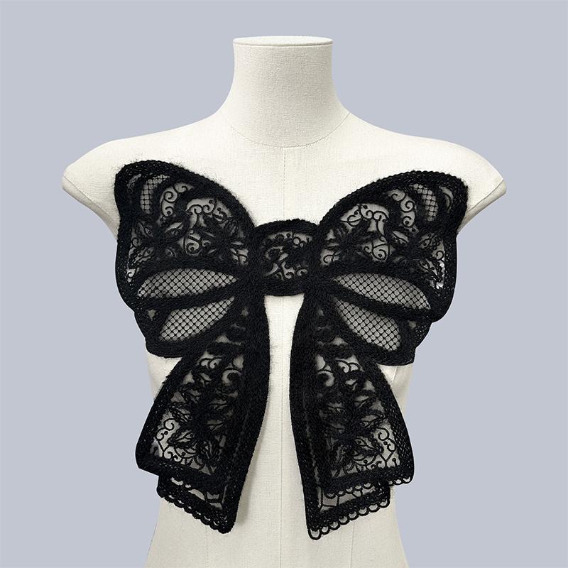 

1 шт. вышитая бабочка имитация шерстяного плетения вышитый бант женские аксессуары сделай сам нашивка нашивка наклейка украшение чёрный