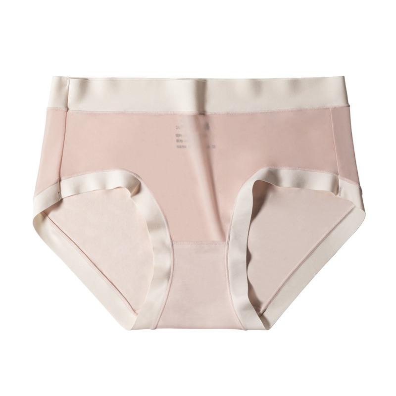 

Женское нижнее белье Шелковистые гладкие ультратонкие невидимые дышащие трусы Быстросохнущие трусы Антибактериальные трусики со средней талией, не оставляющие следов из ледяного шелка XL миндальный