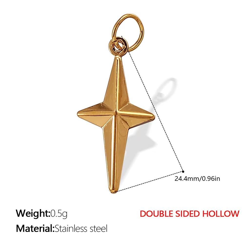 European and American creative colorful and diverse DIY pendant stainless steel plated 18K gold versatile pendant collection
