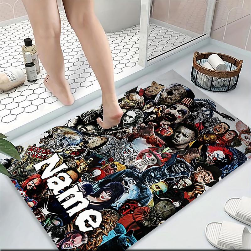 Custom Name FNAF Fan Art Compilation Carpet Rug Customizable Soft Washable Anti-Slip Home Living Room Sofa Mats Personalized Rug. 0909115