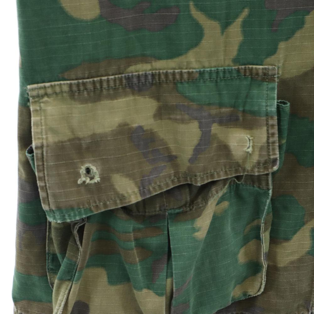 US ARMY 60s Vintage DSA 5th Alpha Camouflage Jungle Fatigue Military Jacket Men's Used