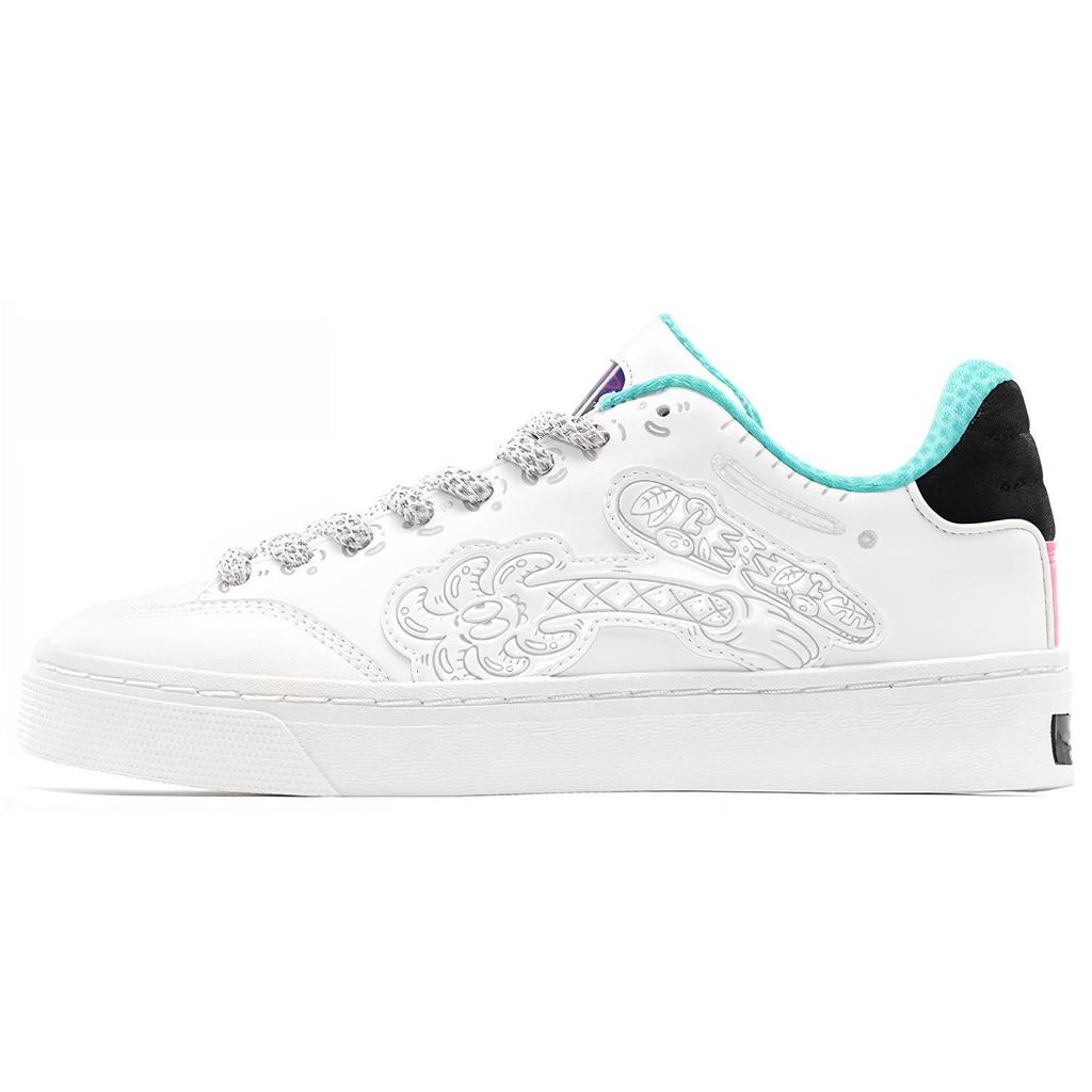 Li Ning Steven Harrington X  Special Edition Low-Top Skateboard Culture Sneakers Women Sneakers White AECS070-2