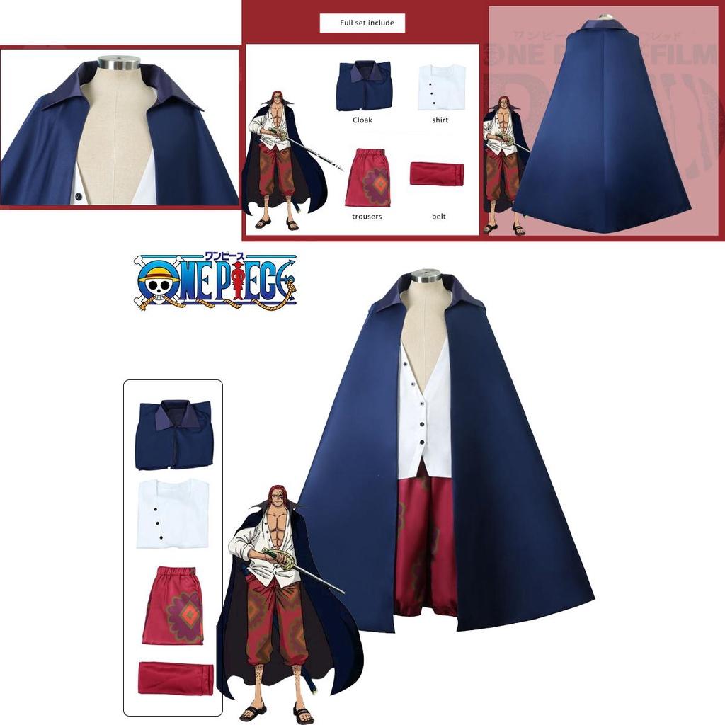Kostým pro hraní rolí pro děti dospělé Jednodílný Shanks Cosplay Kostým Plášť