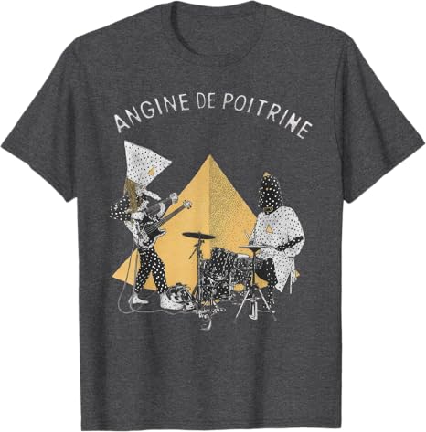 Angine De Poitrine Band Vintage Music T-Shirt Y2k Streetwear Punk Fun Rock Graphic Saying Tee Vintage Women Men Clothing Novelty