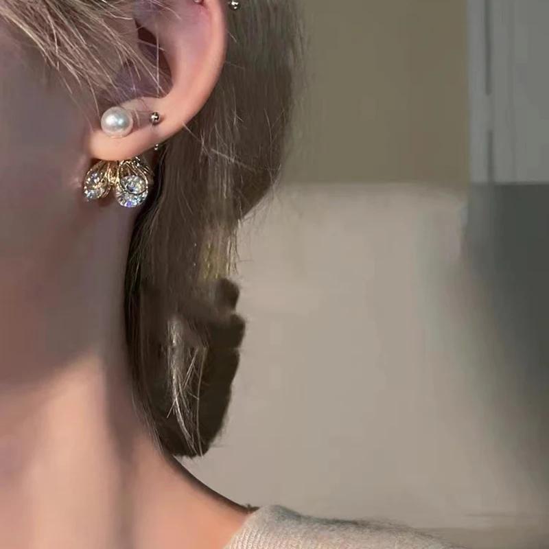 Design Firefly or Badminton Shaped Zircon Earrings for Womens Luxury Zircon Party Girls Fashion Accessories 2024 New in Earring