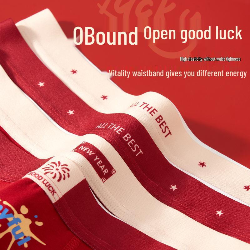 A-grade pure cotton red underwear for teenage boys (15-18) during growth spurts; autumn/winter, non-chafing, zodiac-themed.