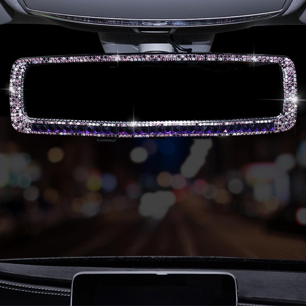 Bling Bling Design Car Rearview Mirror Decor Shiny Crystal Car Styling Accessories Car Interior