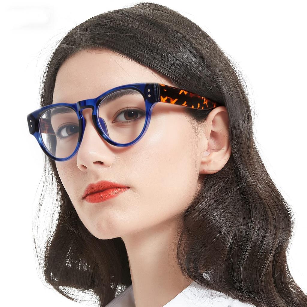 Vintage Rivet Cat Eye Anti Blue Light Glasses Women Fake Glasses TR90 Frame Vintage Computer Eyeglasses Quality Optical Eyewear