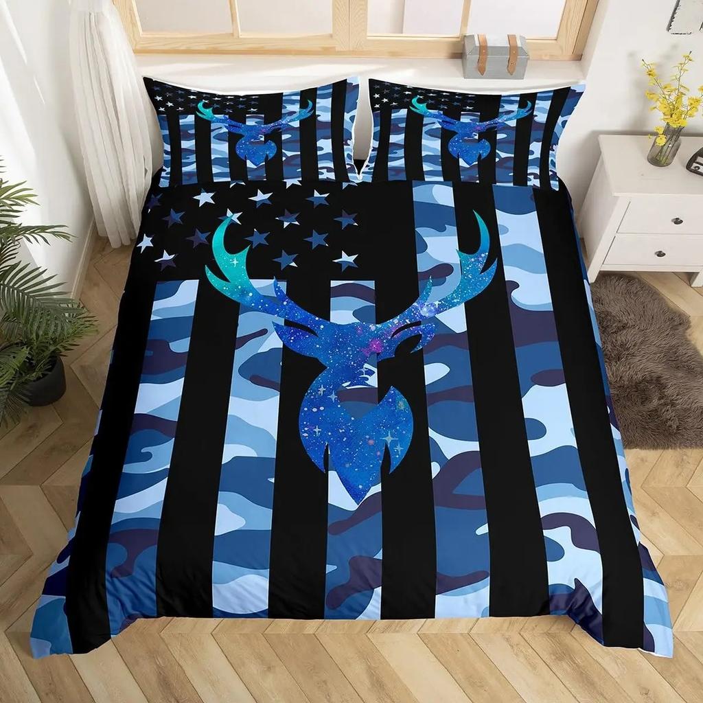 Grå Camo Täcke Sängklädesset Full Storlek, Kamouflage Armé Design Sängklädeskollektioner För Barn Pojke, Mjukt Året-Runt Bäddset