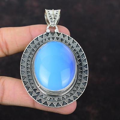 Milky Opal Pendant High Quality Gemstone Jewelry 925 Sterling Silver Pendant Handmade Jewelry Gift For Friend Vintage Pendant Silver Jewelry