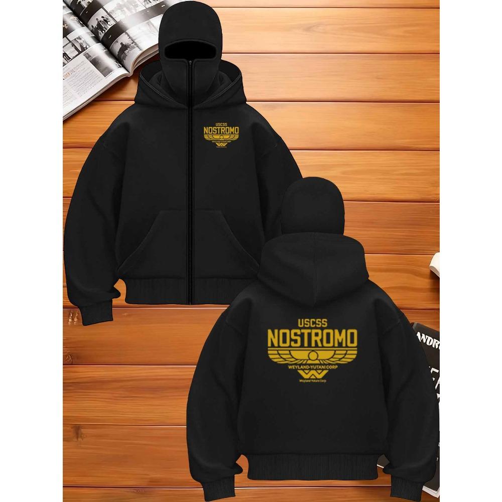 

Men s Autumn and Winter Printed Zipper Hooded Sweatshirt with Warm and Loose Lining, Plus Size Casual Outdoor Sportswear XXXL
