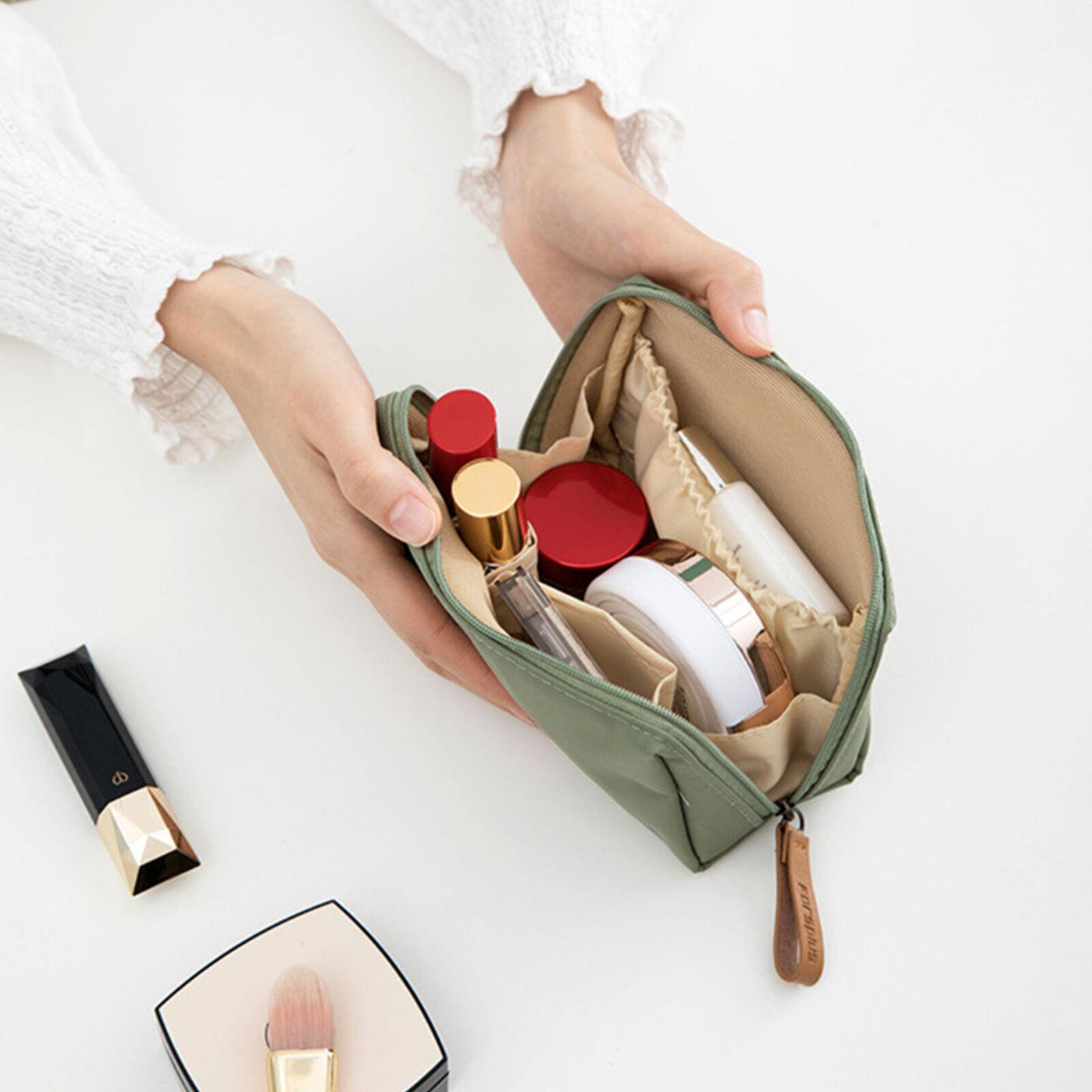 

Women Cosmetic Bag Solid Color Makeup Bag Pouch Portable Toiletry Bag Waterproof Makeup Organizer Travel Cosmetic Make Up Bags чёрный