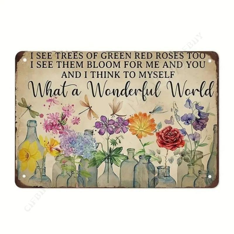 My Garden Tin Sign, Metal Wall Decor 20x30cm