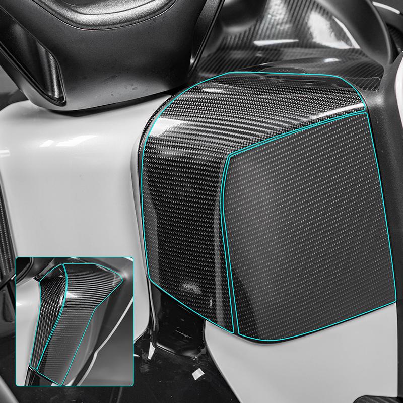 For Motor Bike ZONTES 350E Motorcycle Carbon Fiber Stickers Fairing Kits Pasted On Bike Plastic Area Accessories Refit Decals