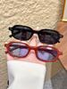 2Pcs Retro Style Square Frame Sunglasses Set, Small Rivet Embellishments, Comfortable for Commuting and Going Out