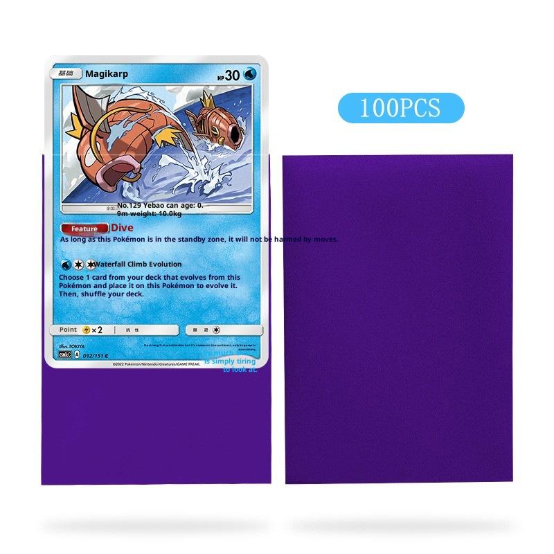 100 ks prémiových obalů na karty Matné obaly na karty Kompatibilní s Mtg Pokemon Trading Cards a Sport Standardní velikost deskové hry